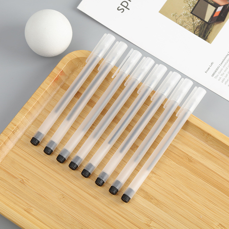 

Ay00! PN06 Pena Set 50 Pcs Pulpen Gel Hitam 0.5mm Pulpen Runcing Transparan Cangkang Buram Alat
