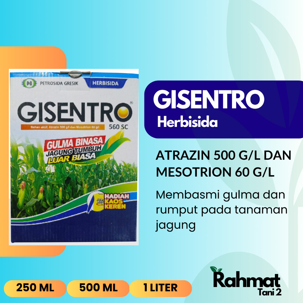 GISENTRO - Herbisida Racun Rumput dan Gulma Tanaman Jagung (1 Liter, 500 ml, & 250 ml)CO