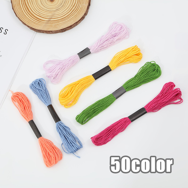 Paket Benang Sulam 50 Warna Paket Benang Sulam Benang Timbul Benang Bordir Berwarna Jahit Benang Jah