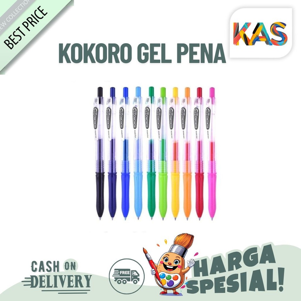 

Pena / Pulpen Gel Kokoro 0.5 mm banyak warna - Harga Satuan