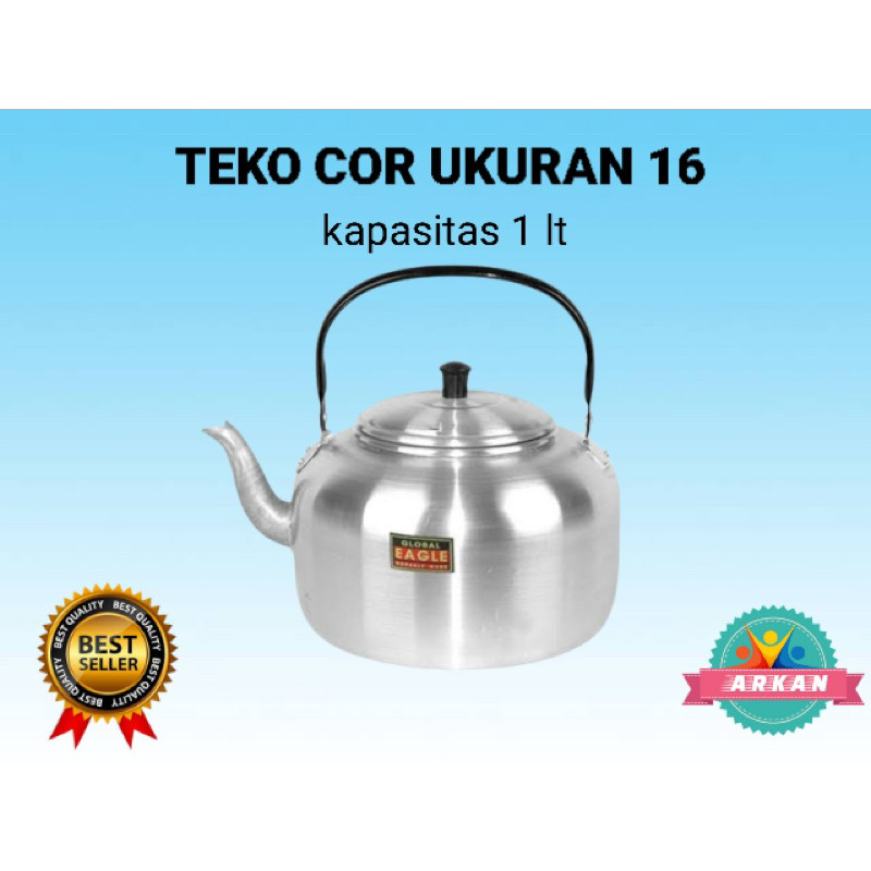 Teko Air Minum Cor Kettel Global Eagle Gagang Hitam Bahan Alumunium / Teko Cor / Ceret Air / Teko Ai