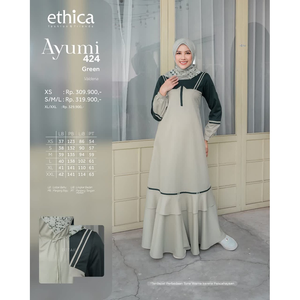 ETHICA  GAMIS DEWASA  AYUMI 424 GREEN