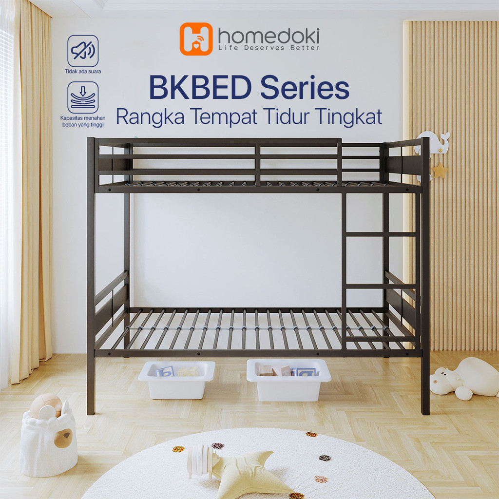 Homedoki CloudBed Series / Dipan Ranjang / Tingkat Susun 2 Tempat Tidur / Tingkat Besi Tingkat Ranja