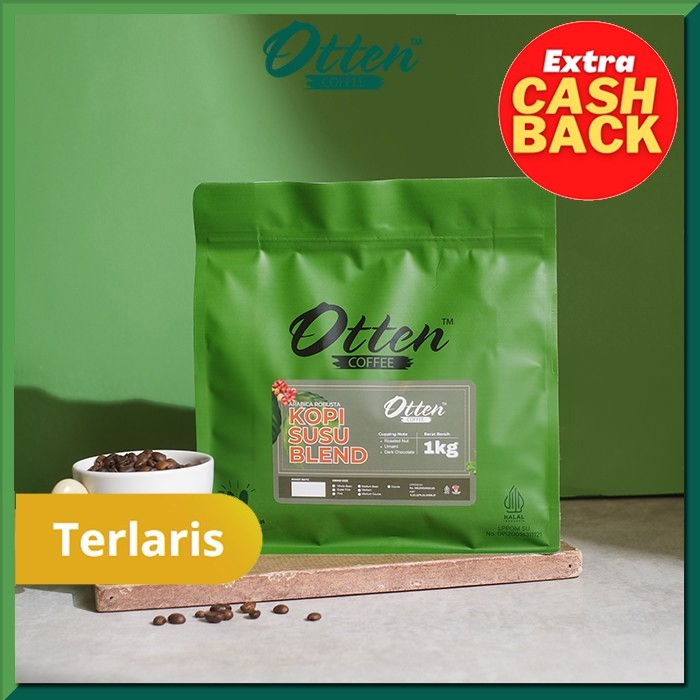 

Kopi Susu Blend 1kg Biji / Bubuk Kopi Komersial House Blend Arabica / Arabika Robusta Otten Coffee Commercial Roasted Beans