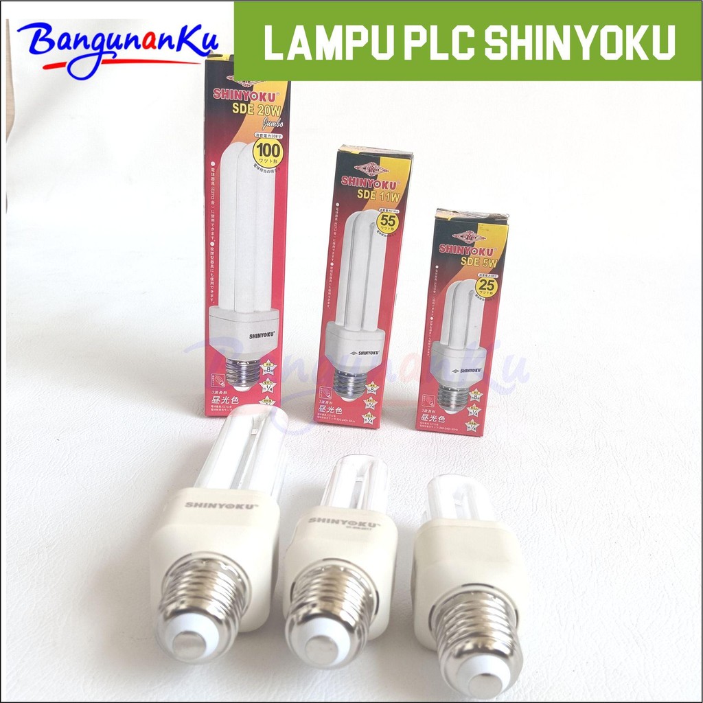 LAMPU PLC SHINYOKU / LAMPU NEON MINI SHINYOKU/LAMPU PL SHINYOKU/BOHLAM PLC EKONOMIS/LAMPU FLUORESCEN