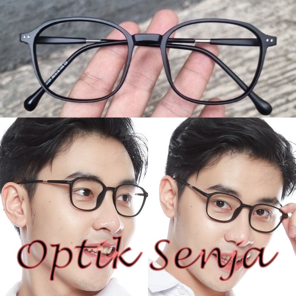 Kacamata Minus Pria Photocromic Keren Anti Radiasi Sporty Kotak Bluecromic Anti Patah Original