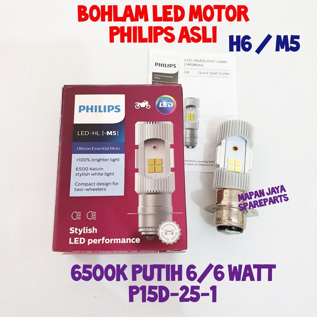 ORINAL Philips 100% Lampu motor philips Philips philips m5 led Lampu utama led h6 Lampu led depan