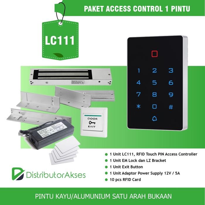 

NG RFID Door Access Control Touch Magnet EM Lock Smart Akses Door Lock - Standard, LC111 TouchpadNG