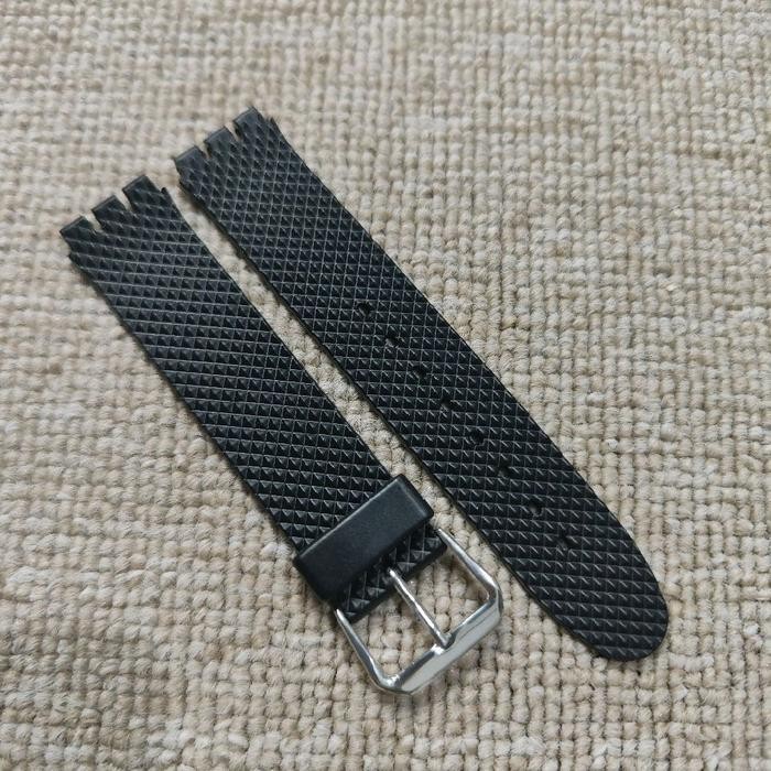 Tali Jam Tangan Swatch Warna Hitam Tali Jam Tali Swatch Kualitas Bagus - Motif Kotak
