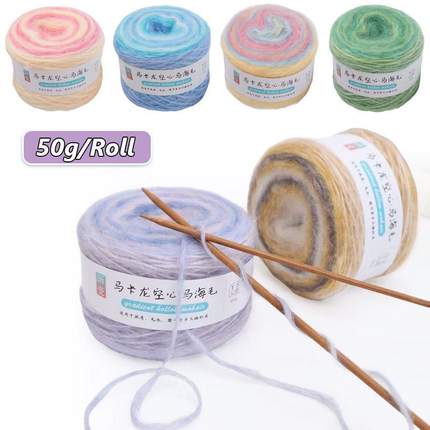 50 Gram Benang Rajut Katun Mohair Macaron / Mohair Warna / Benang Angora Benang Rajut Wool Wol /
