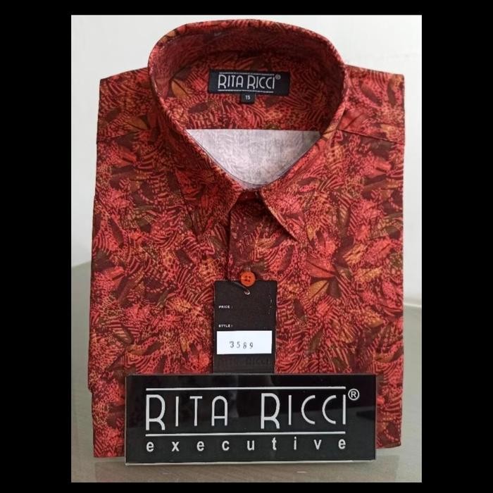 Kemeja Pria Rita Ricci Batik Reguler kode 3589 - S/14½, Panjang