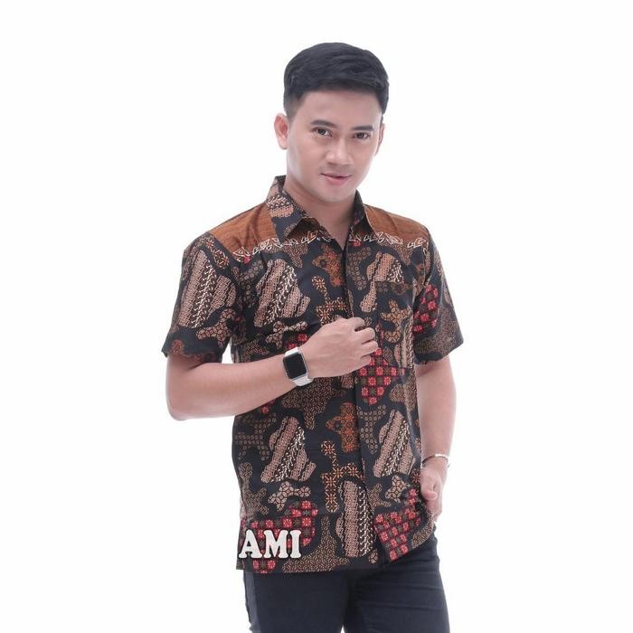 BAJU BATIK PRIA MODERN / BATIK COWOK / BATIK COWOK REGULER FIT - M
