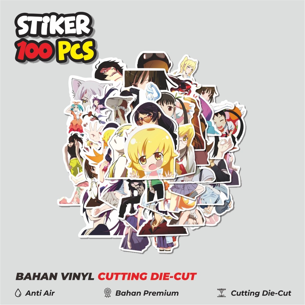 

Terbaru! 50 pcs Stiker Anime Monogatari Series Dekorasi Lucu Kreatif untuk Notebook, Skateboard, HP