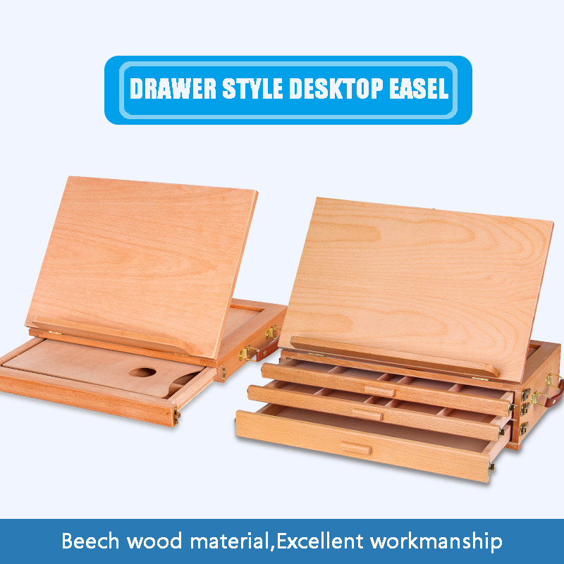 

Desktop Drawer Style Easel, Portable Handheld Oil Painting Box, Desktop Sketch Box
