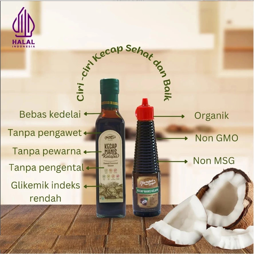 

Djoeragan Rempah Kecap Manis Kelapa ( Bebas Kedelai dan MSG ) 300 mL
