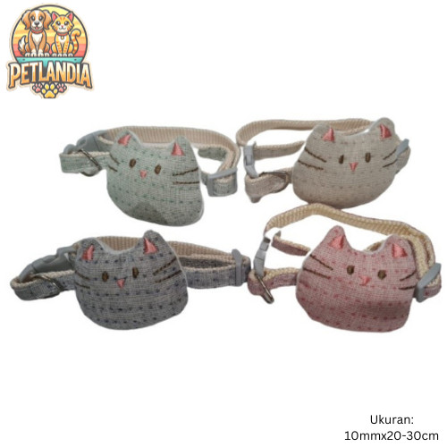 KALUNG KUCING MOTIF KUCING GEMOY - COLLAR KUCING KARAKTER - CAT COLLAR