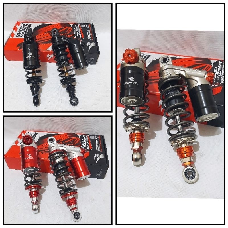 SHOCK RIDE IT GP 277 / RDC DOUBLE CLIK UK 280 , 320 , 340 , WARNA TITANIUM RED , TITANIUM GREY , GOL