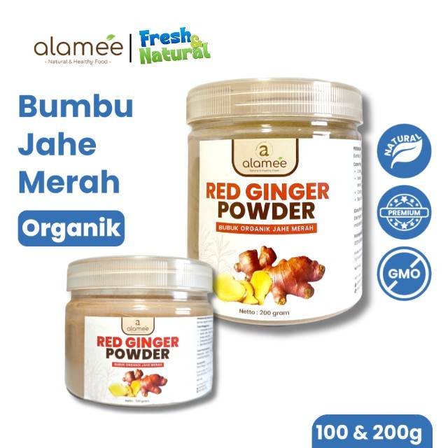 

ALAMEE Red Ginger Powder Premium Minuman Jahe Merah Bubuk Tanpa Campuran Sehat Serbuk Minuman 200gr fresh and natural