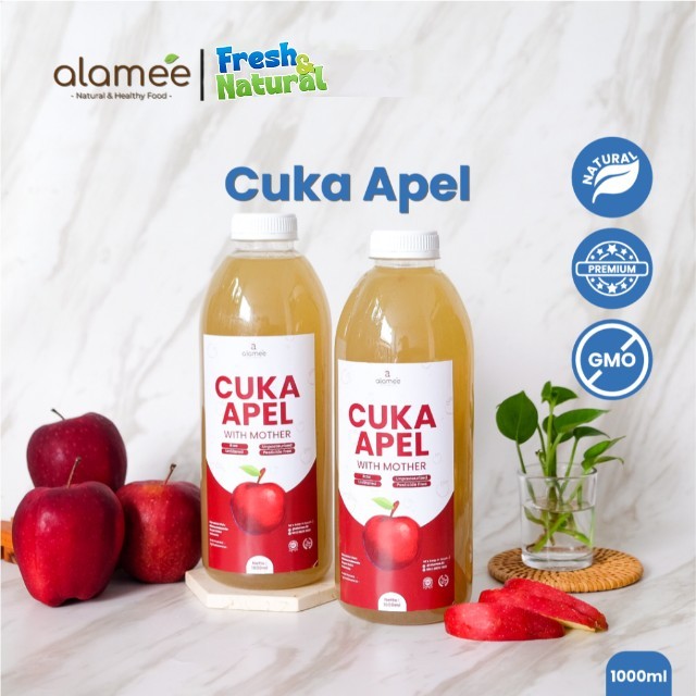 

ALAMEE Cuka Apel Original Vinegar With Mother Premium Organik Apple Cider Vinegar Sari Buah fresh and natural