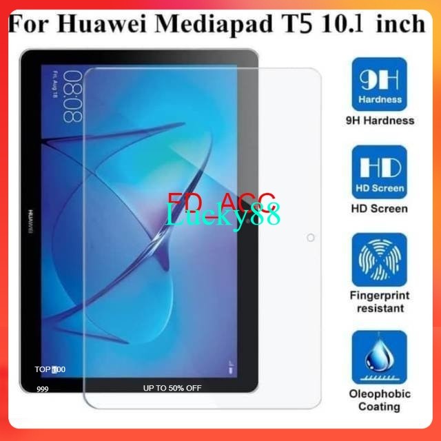 [ Huawei Mediapad T5 ] Tempered Glass Screen Protector Protective Film / ANTI GORES KACA TABLET / AN