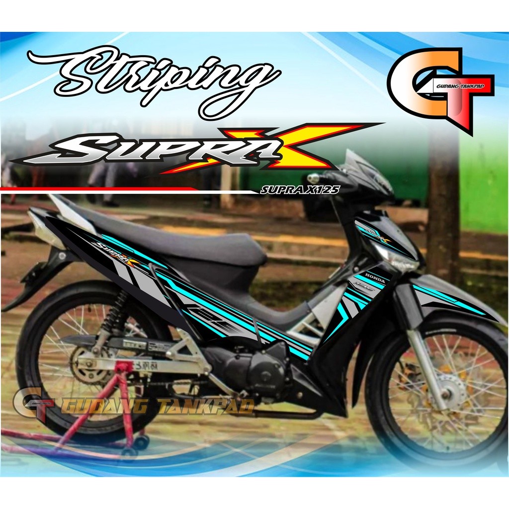 STRIPING SUPRA X 125  SURA X BARU CW STIKER VARIASI  SUPRA 125  SUPRA X 125  STR SUPRA  STIKER VARIA