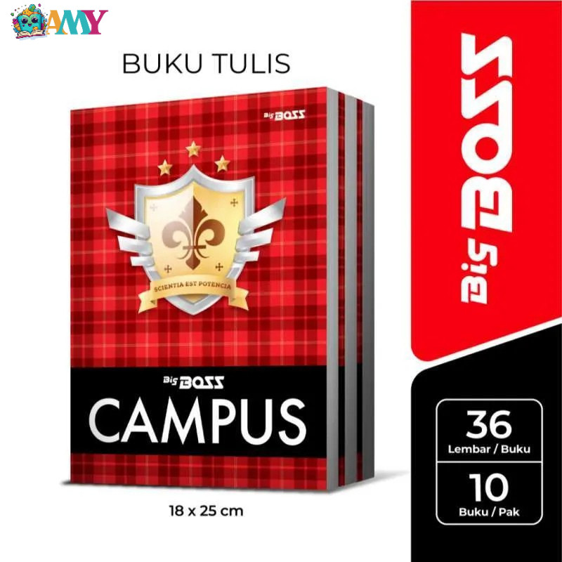 

(1PAK ISI 10PCS) BIG BOSS BUKU TULIS 36 LEMBAR / BUKU TULIS BIG BOSS 36 LEMBAR 1 PAK ISI 10 BUKU AMY STASIONARY