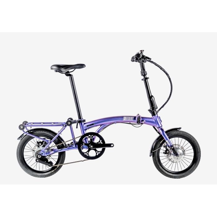 Sepeda Lipat Listrik United E Trifold EFolding Bike Electric Garansi - Blue