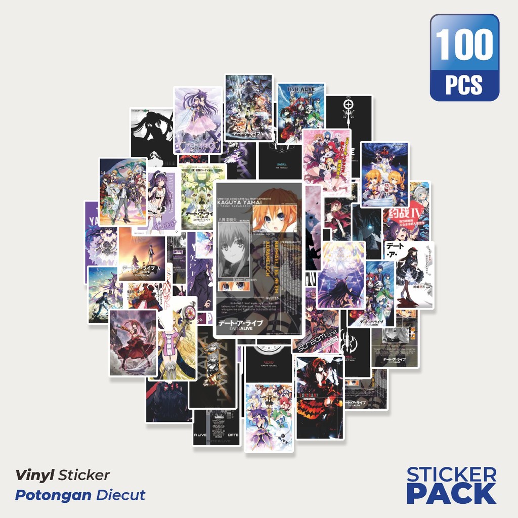 

Stiker Vinyl Stiker Anime Date A Live Waterproof Aesthetic- Untuk Laptop, Motor, dan Helm - Paper Stationery Pack