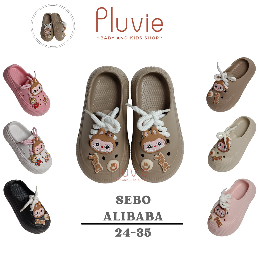SEBO - Sandal Anak / Sepatu Sandal Baim Anak-Anak LABUBU / Sepatu Sandal Anak Kodok Perempuan dan La