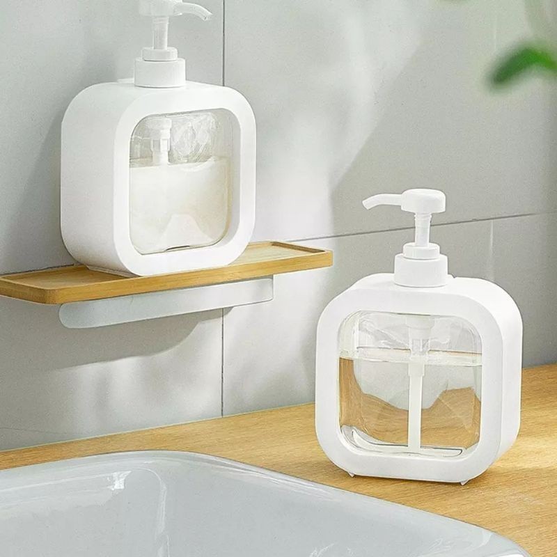 LM - Botol Sabun KOREA Soap Dispenser Aesthetic Persegi Kotak Sabun Cair Perlengkapan Toilet Bottle 
