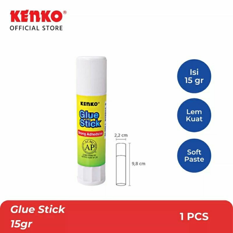 

Lem Kertas Glue Stick Kenko 15 gr GS02 Sedang 1LUSIN
