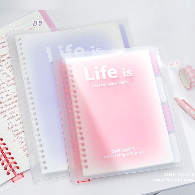 

Binder B5 A5 Buku Tulis Sekolah Notebook Aesthetic Binder Kuliah Aesthetic Korean Note Book Transparant Cover Alat Tulis For Student Back To School Office Stationery