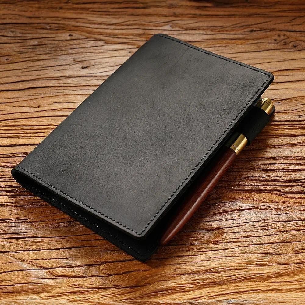 

100% Genuine Leather Notebook Planner Book Cover A5 A6 Diary Original Retro Cowhide Journal Drawing Sketchbook Diary Cover