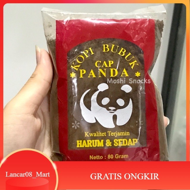 

【L-MART】DISKON!!! Kopi Bangka Cap Panda 80gr Asli | Kopi Bubuk Bangka | Coffee Powder