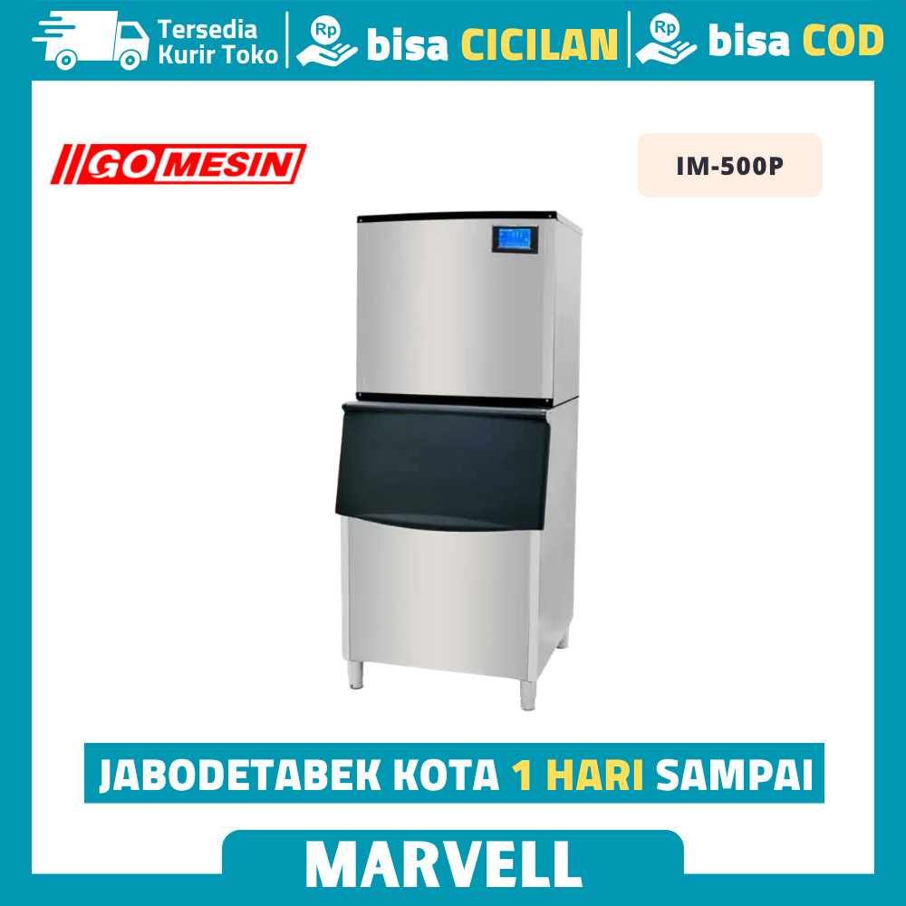 Mesin Es Batu Kristal Gomesin IM-500P Mesin Pembuat Es Batu Kristal Otomatis Ice Maker Cube
