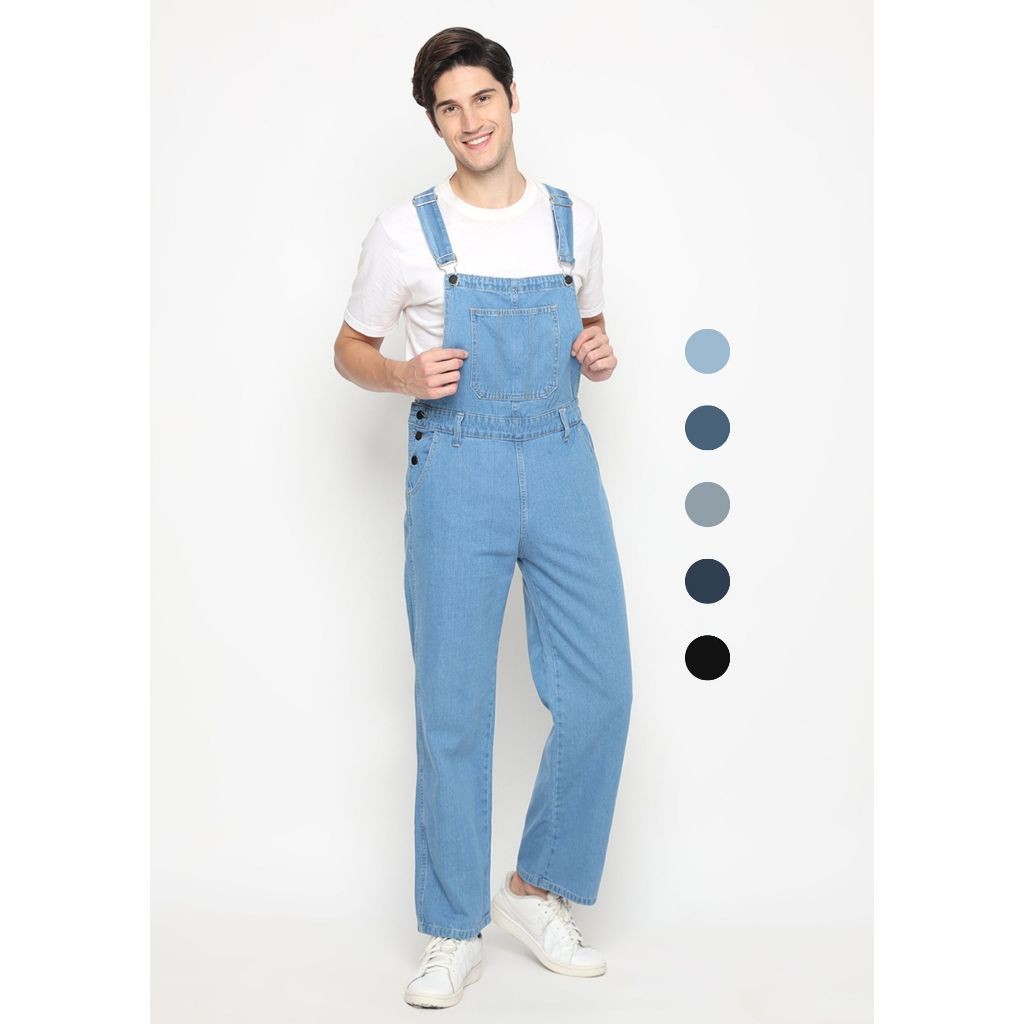 GADINGKU_  NUBER Jumpsuit Overall Jeans B01 Pria
