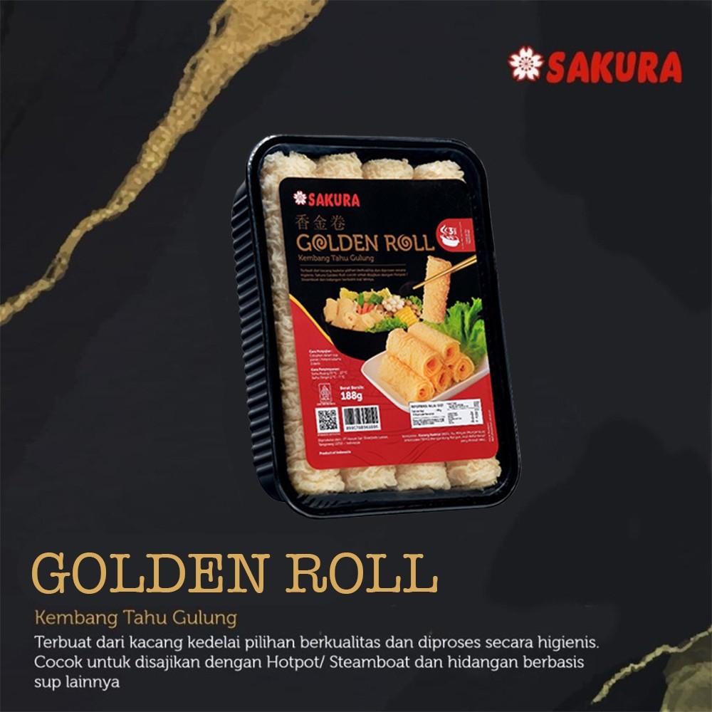 

NEW Ring Roll / Sakura Kulit Kembang Tahu Golden Roll - Fried Bean Curd Roll PREMIUM