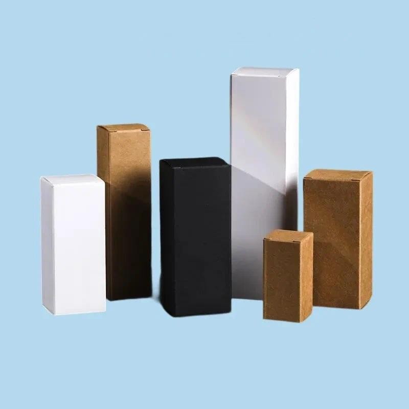 

50 Pack Kraft Paper Lipstick Case Rectangle Essential Oil Packaging Box for Lipstick Bottle Packaging Gift Makeup Tube
