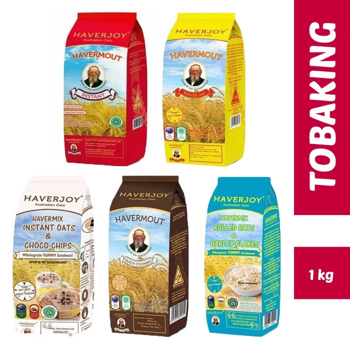 

Haverjoy Oatmeal 1kg Australian Oat Havermout Instan Rolled Quick
