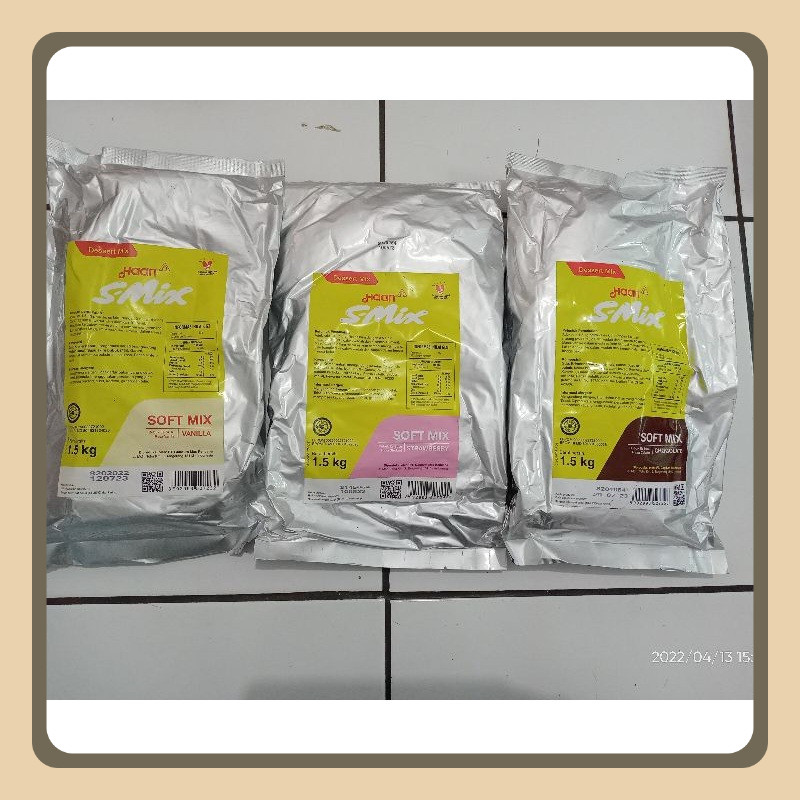 

1,5 Kg Haan Bubuk Es Krim Soft Vanila, Stroberi (Haan Ice Cream Softmix Vanilla, Strawberry)