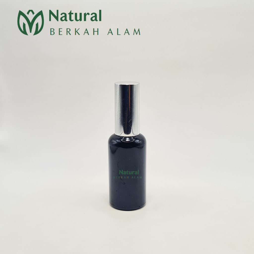 Botol Kaca Br 50 Ml Hitam Original Tutup Spray Alumunium Fullcap / Botol Kaca / Botol  / Botol Parfu
