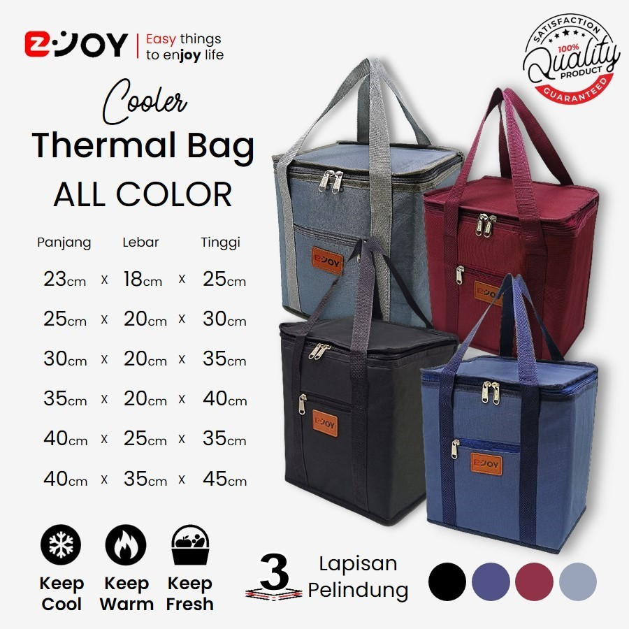 

Cooler Thermal Bag JUMBO / Tas Termal Penyimpanan Susu dan Makanan Bayi / Thermal Food Delivery Bag