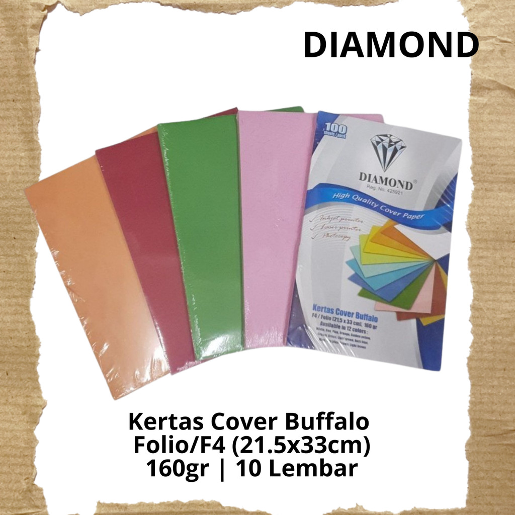 

Diamond Kertas Buffalo / Kertas Jilid Cover Folio 160gr 10 lembar