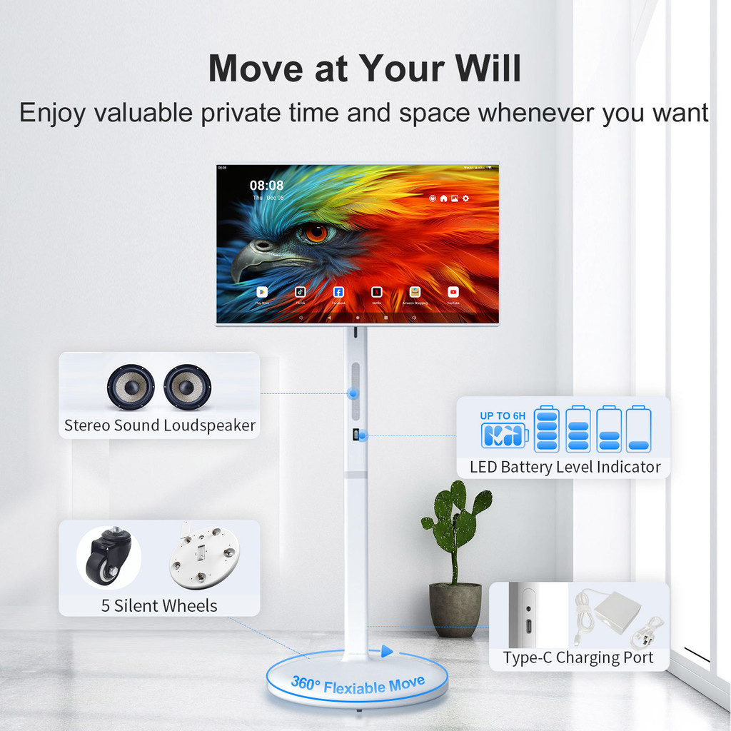 32 Inch Voice Control Touch Screen Mini TV Smart Portable Television TV