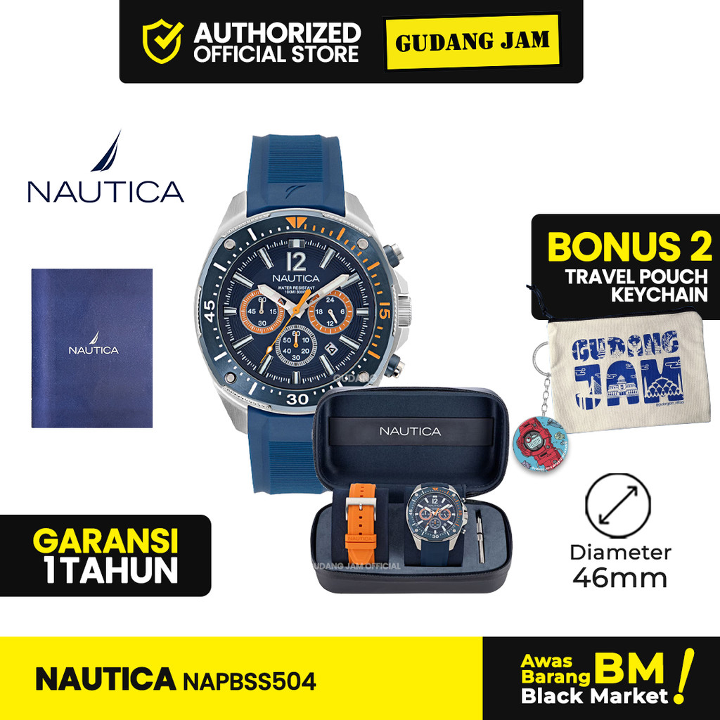 Nautica Pria NAPBSS504 NCT Blue Sail Silicone Watch