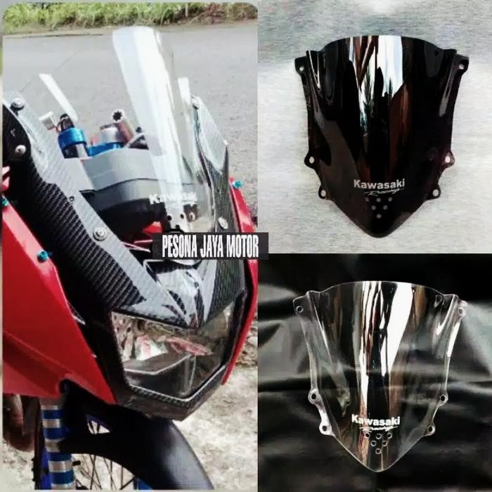 Visor Ninja 150 rr New Winshield Ninja 150 rr New Winsil Ninja 150 rr New - Hitam