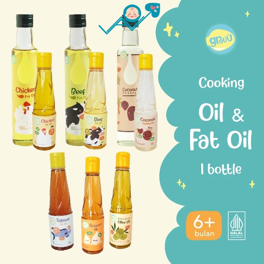 

Grouu Cooking oil MPASI 6M+ Olive oil Fat oil Minyak lemak bayi BB Booster