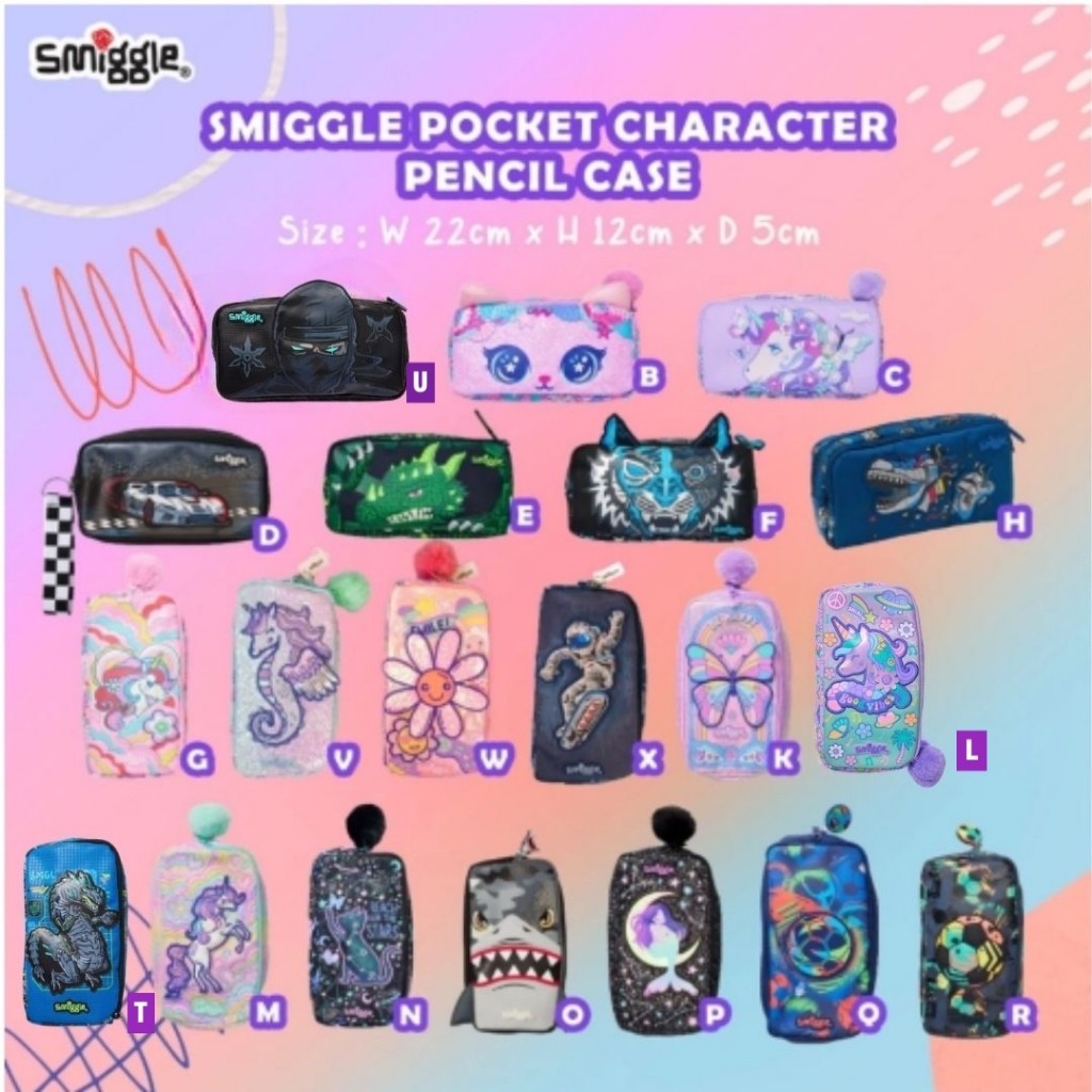 

SMIGGLE Better Together Pocket Character Pencil Case SMCC