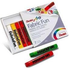 

Pentel fabric fun pastel DYE STICKS/crayon kain 7 warna
