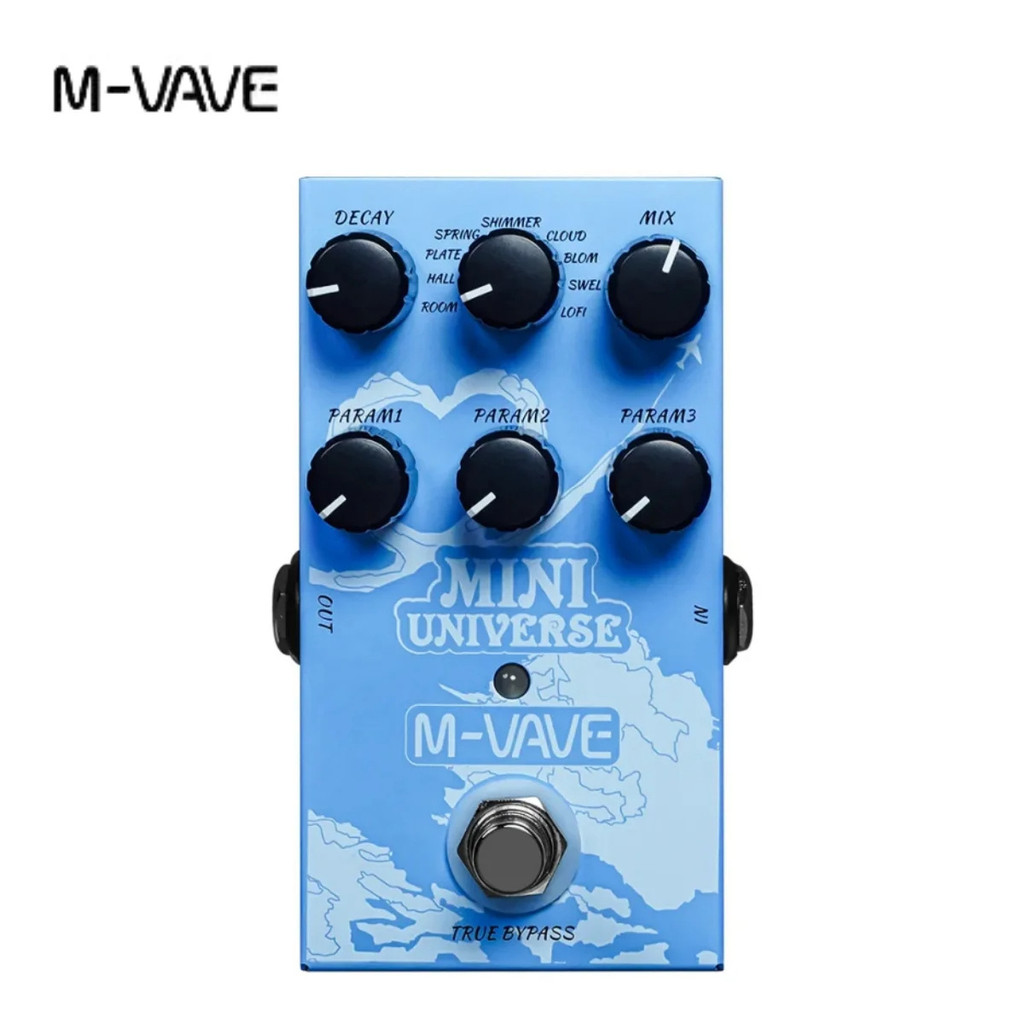 M-VAVE Mini Universe Guitar Effect Pedal Digital Reverb Pedal Digital Modeling Reverberation Effecto